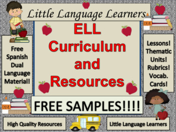 Preview of ELL Curriculum and ESL Resources Free Samples