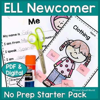 Preview of ESL - ELL  Newcomer Beginner Curriculum Booklet of Activities PDF & Digital