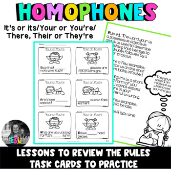 Preview of ELL/ESL Homophones- (It's or its/Your or You're/There,Their or They're)