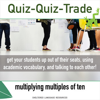 Preview of Multiplying Multiples of Ten Quiz Quiz Trade Game