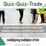 Multiplying Multiples of Ten Quiz Quiz Trade Game