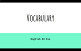 ELL/ESL Vocabulary 