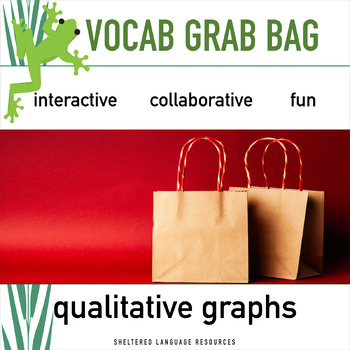 Preview of Qualitative Graphs Vocab Vocabulary Grab Bag Game