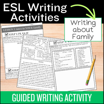 Preview of ELL/ESL Writing Activities: Writing About FAMILY | Digital or PDF | Models too!