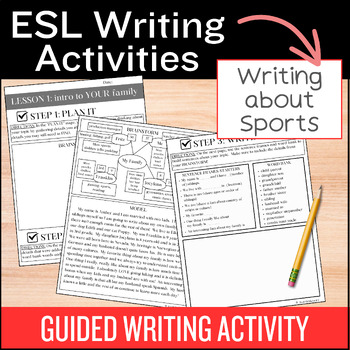 Preview of ELL/ESL Writing Activities: Writing About SPORTS | Digital or PDF | Models too!