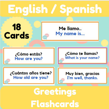 Bilingual English & Spanish Common Phrases Flashcards ELL/ ESL/ ESOL/ EL