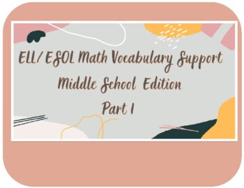 Preview of ELL_ESOL Math Vocabulary_ Part 1