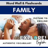 ELL / English | EDITABLE Family Word Wall & Vocabulary Flashcards