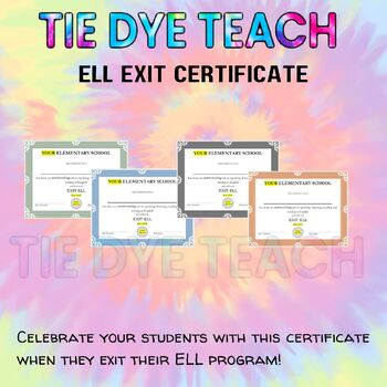 Preview of ELL Exit Certificate