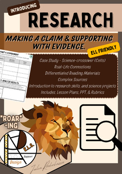 Preview of ELL Friendly! - Introduction to Research - Claim&Evidence