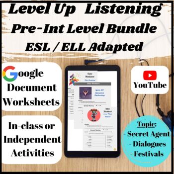 Preview of Engaging ELL Listening Comprehension Activities | ESL Beginner Level (A1-A2)