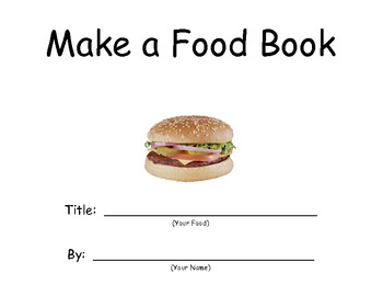 Preview of ELL Make a Food Book