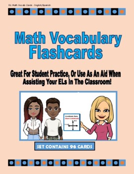 Preview of ELL Math Vocab With Spanish Translations (Geometry, Algebraic Equations, Angles)