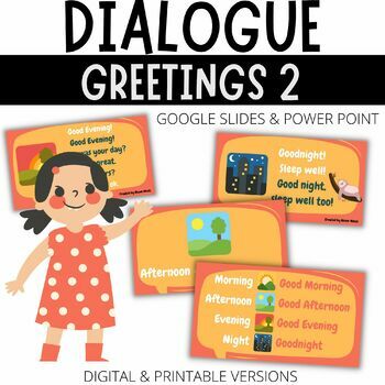 Preview of ELL Newcomer Conversation Dialogue | ESL Speaking Activity | Greetings 2