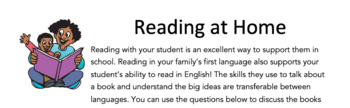 Preview of ELL Reading Comprehension Questions (English and Spanish)