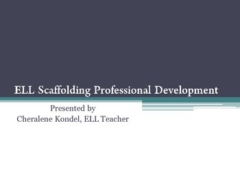 Preview of ELL Scaffolding Professional Development