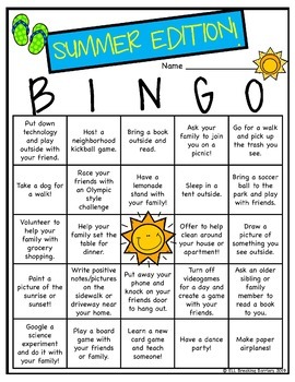 ELL Summer Bingo by ELL Breaking Barriers | Teachers Pay Teachers