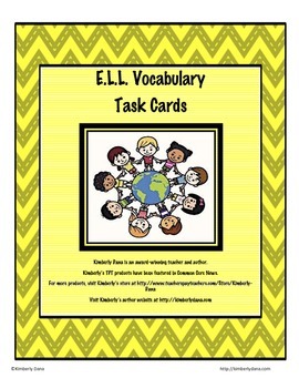 Preview of ELL Vocabulary Task Cards