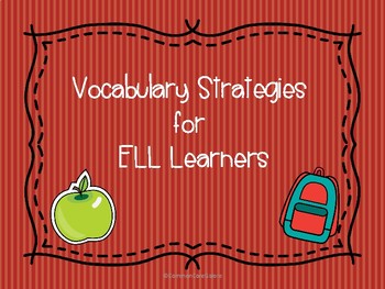 Preview of ELL Vocabulary strategies