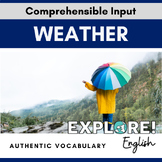 ELL / English | EDITABLE Weather Authentic Vocabulary lesson