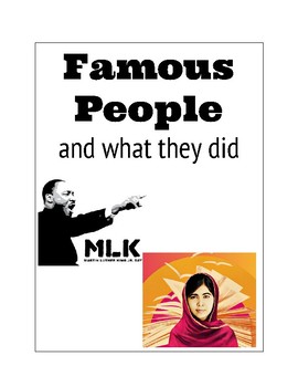 Preview of ELL friendly Famous People with Simple Past Verbs