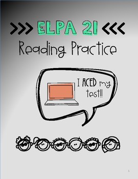 Preview of 4th & 5th Grade ELPA 21 Reading Test Prep Practice