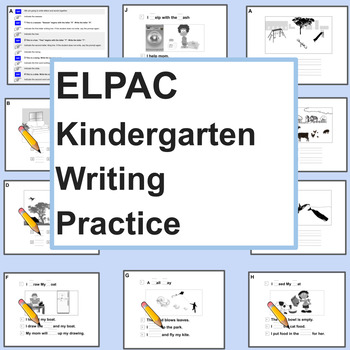Preview of ELPAC Kindergarten Writing Practice