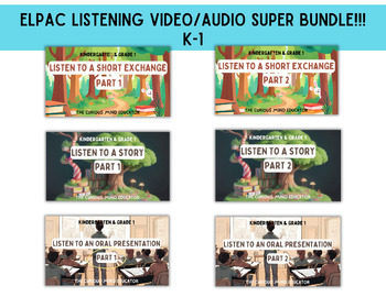 Preview of ELPAC LISTENING VIDEO/AUDIO PRACTICE BUNDLE: K-1