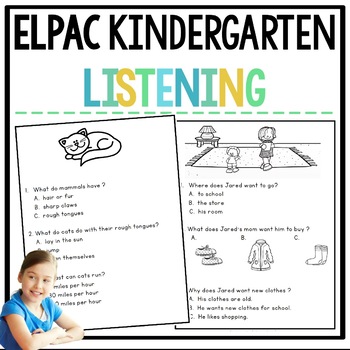 Preview of ELPAC Listening Practice for Kindergarteners