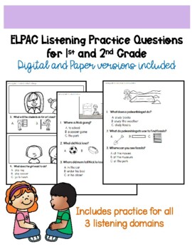 Preview of ELPAC Practice- Listening Domain