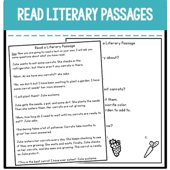 ELPAC Reading Practice Questions for 1st graders by Inspiring Little Learners