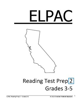 Preview of ELPAC Reading Test Prep #2 for Grades 3-5