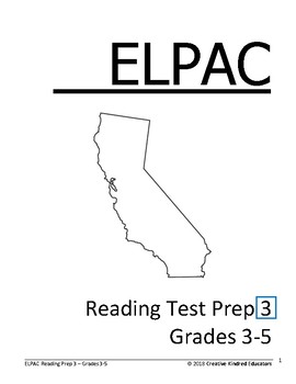 Preview of ELPAC Reading Test Prep #3  for Grades 3-5