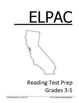 Preview of ELPAC Reading Test Prep for Grades 3-5