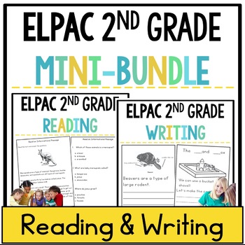 Preview of ELPAC 2nd grade Reading and Writing Practice Test Questions Bundle