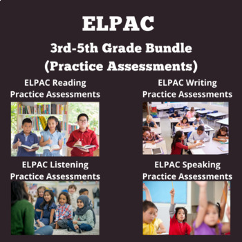 Preview of ELPAC Test Prep Bundle ALL Domains (3rd-5th Grade)
