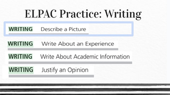 Preview of ELPAC Writing Practice
