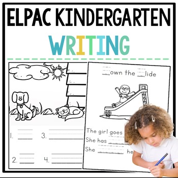 Preview of ELPAC Writing Practice Questions for Kindergarteners