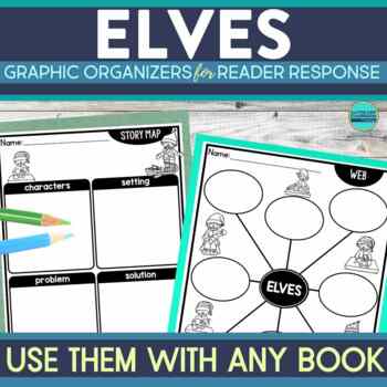 Preview of ELF READING COMPREHENSION Activities ANY BOOK Worksheets Elves Christmas