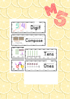 Preview of Basic Ten Advanced, Math, Vocabulary, Place Value, Tens, Ones, Elementary