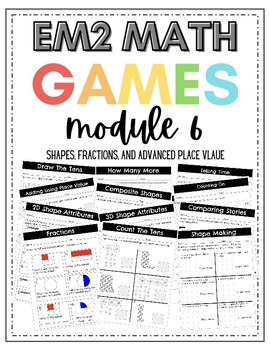 Preview of EM2 (Eureka Math Squared) Math Games - 1st Grade Module 6