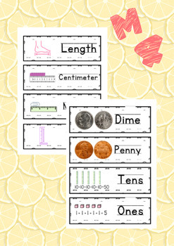 Preview of Measurement Vocabulary, Place Value, Addition, Subtraction, Elementary