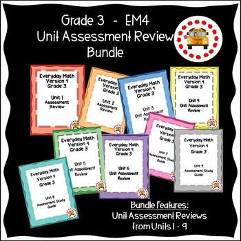 Preview of EM4-Everyday Math 4 - Grade 3 Assessment Study Guide Bundle