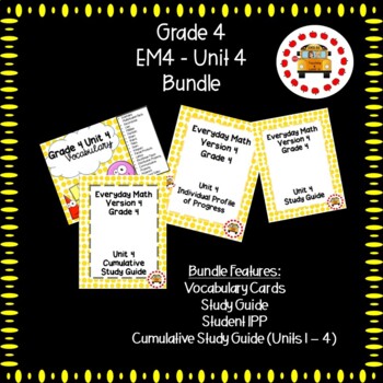 Preview of EM4-Everyday Math 4 - Grade 4 Unit 4 Bundle