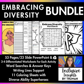 Preview of EMBRACING DIVERSE ABILITIES WEEK 1 PP/Lesson Plans/SUPERHERO Art Activity