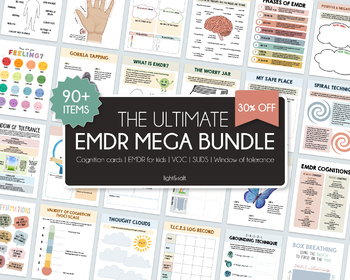 Preview of EMDR Bundle for therapists, EMDR Therapy, Counseling, Trauma therapy, SEL