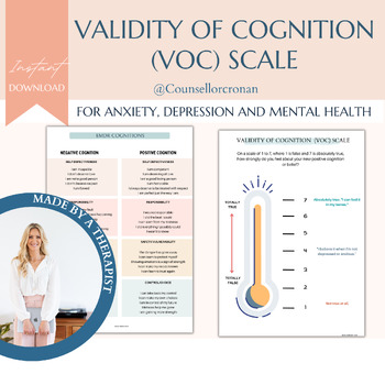 Preview of EMDR, EMDR worksheets, validity of cognition scale, counselling tools, anxiety