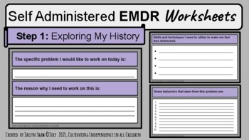 Preview of EMDR Worksheets - Exploring History