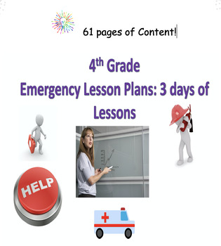 Preview of EMERGENCY LESSON PLANS, Grade 4