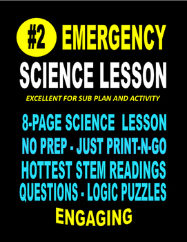 Preview of #2  EMERGENCY STEM "SCIENCE" LESSON  21-PAGES   SALE  ***** 5-STAR  ENGAGING